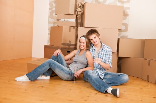 Removal van for local moves in Finchley residential street