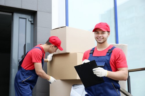 Commercial moving team planning a business relocation in Finchley