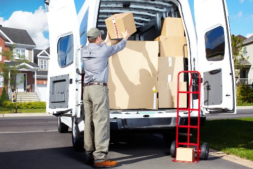 Office relocation items prepared for transport in Finchley